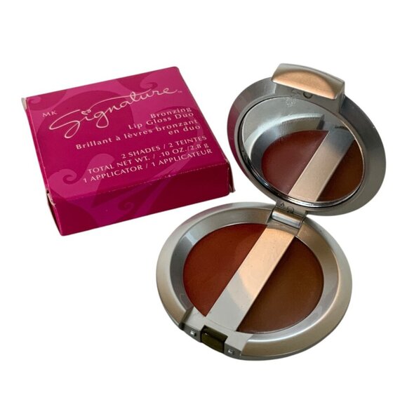Mary Kay MK Signature Bronzing Lip Gloss Duo 2 Shades .1 oz MANGO/MIST 151 - Picture 1 of 4